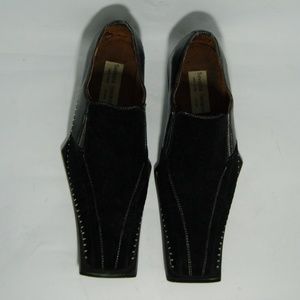 Sevasta Italiano Black Suede Leather Dress Shoes